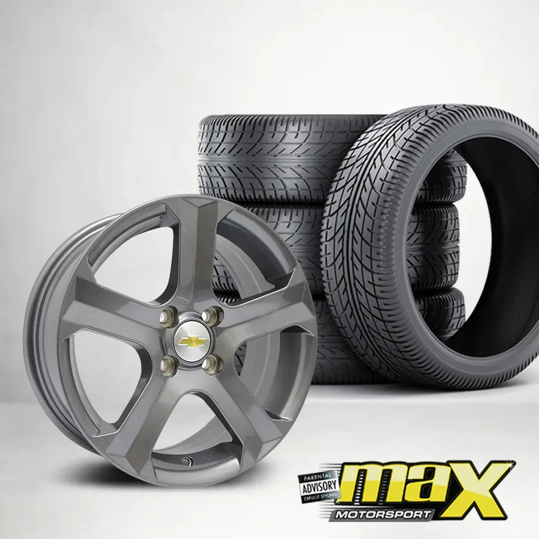 15 Inch MXCEY-GM Chev Utility Sport Style Wheel & Tyre Combo - 5x100 PCD Max Motorsport