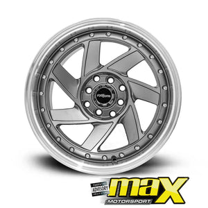 15 Inch Mag Wheel - MX726 RF Twist Wheel (4x100/114.3 PCD) Max Motorsport