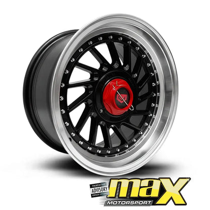 15 Inch Mag Wheel - MX113-E VSN Twist Wheel (4x100 / 5x100 PCD) Max Motorsport