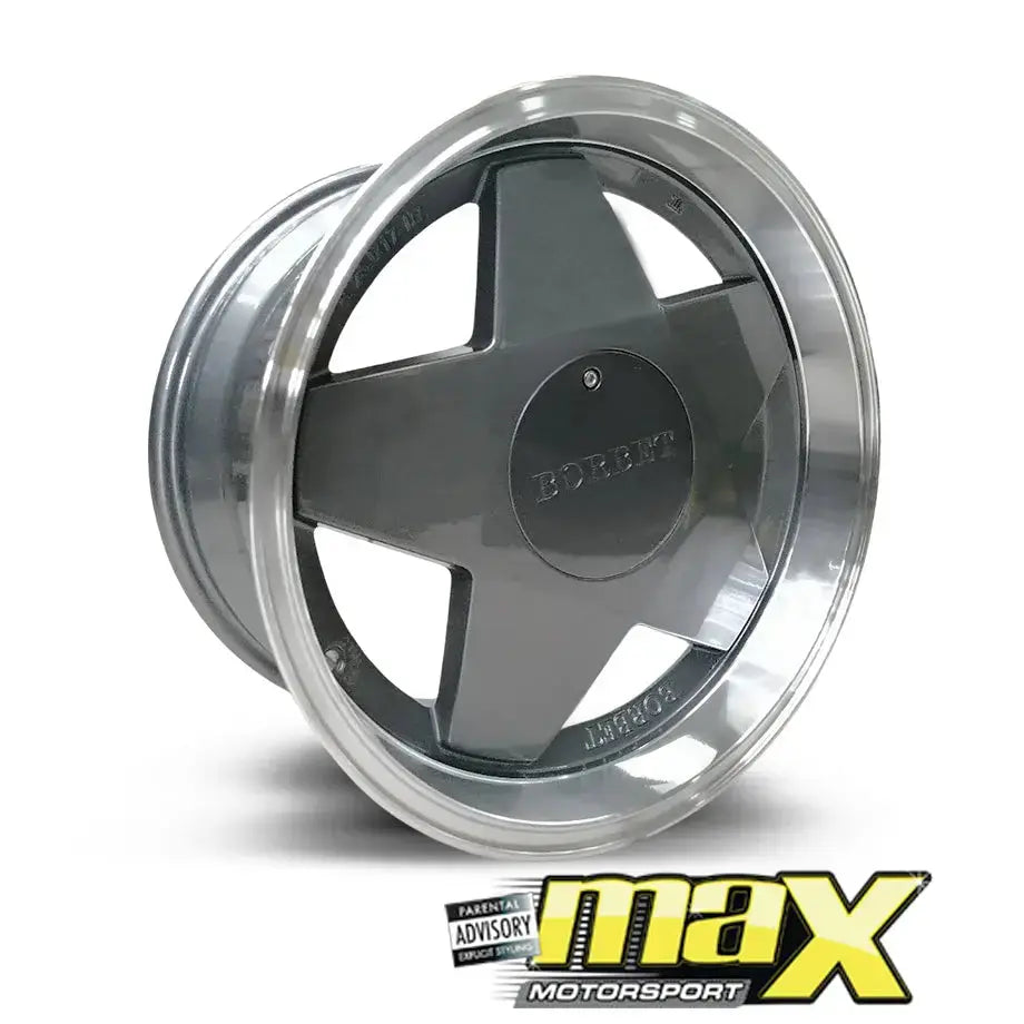 15 Inch Mag Wheel - MX1216-B2-15 Bobet Style Wheel (4x100/4x114.3 PCD) Max Motorsport