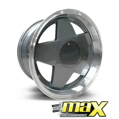 15 Inch Mag Wheel - MX1216-B2-15 Bobet Style Wheel (4x100/4x114.3 PCD) Max Motorsport