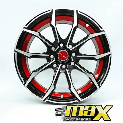 15 Inch Mag Wheel - MX1280-RD Wheels (4x100/ 4x114.3 PCD) Max Motorsport