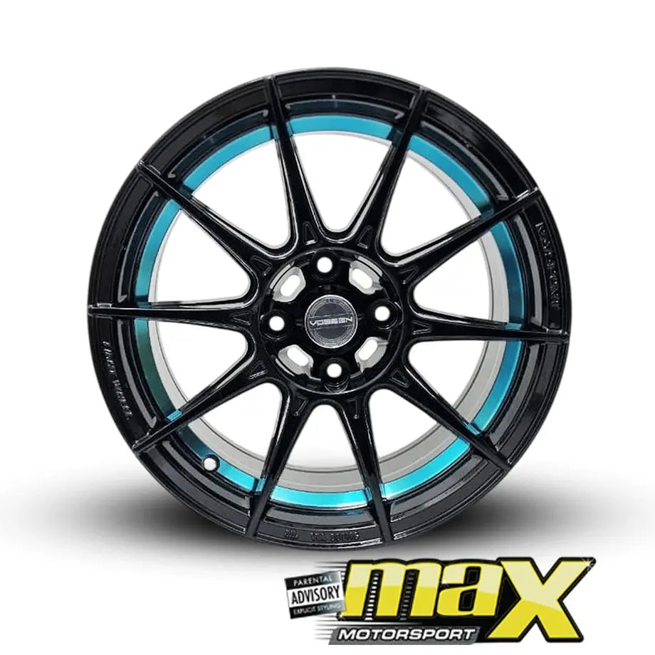 15 Inch Mag Wheel - MX1403-15BL VSN Wheels (4x100 PCD) – Max Motorsport