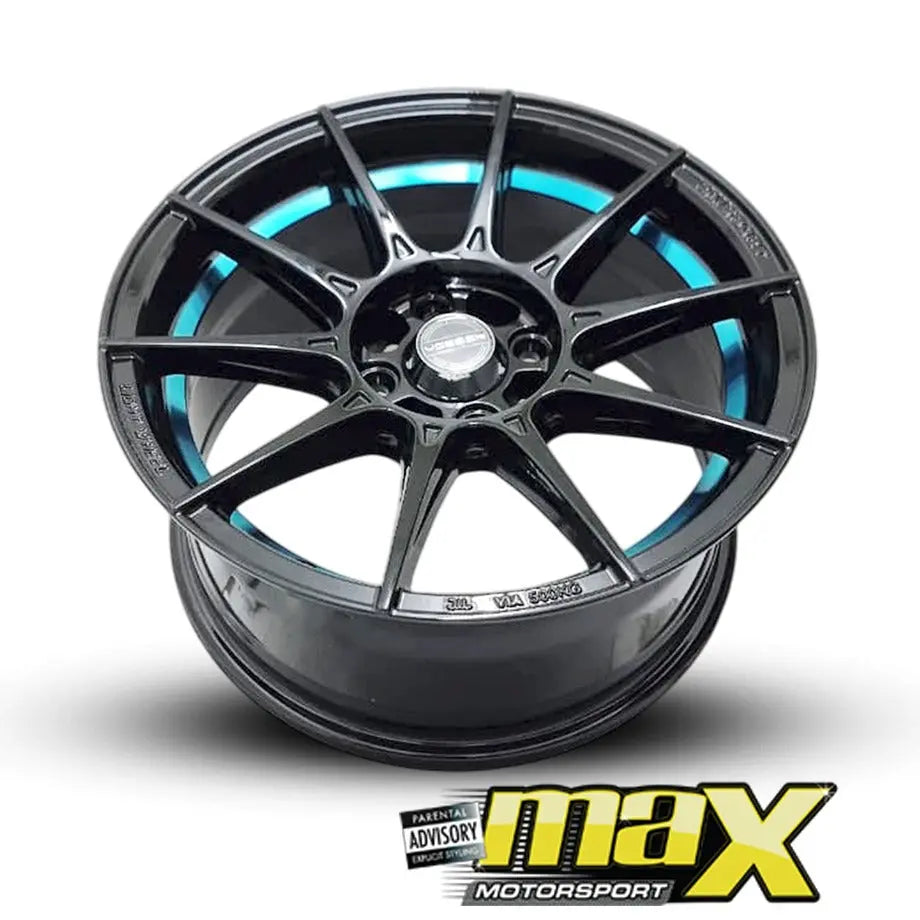 15 Inch Mag Wheel - MX1403-15BL VSN Wheels (4x100 PCD) – Max Motorsport