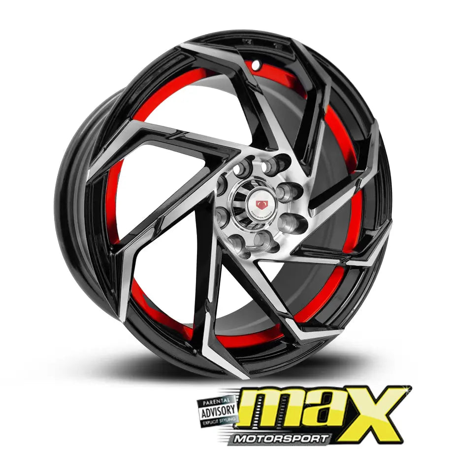15 Inch Mag Wheel - MX212-RD Wheels (4x100/ 4x114.3 PCD) – Max Motorsport