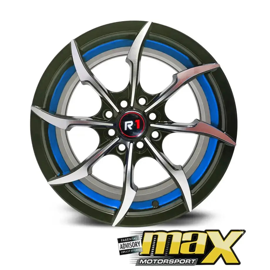 15 Inch Mag Wheel - MX243-BL Wheels (4x100/ 4x114.3 PCD) – Max Motorsport