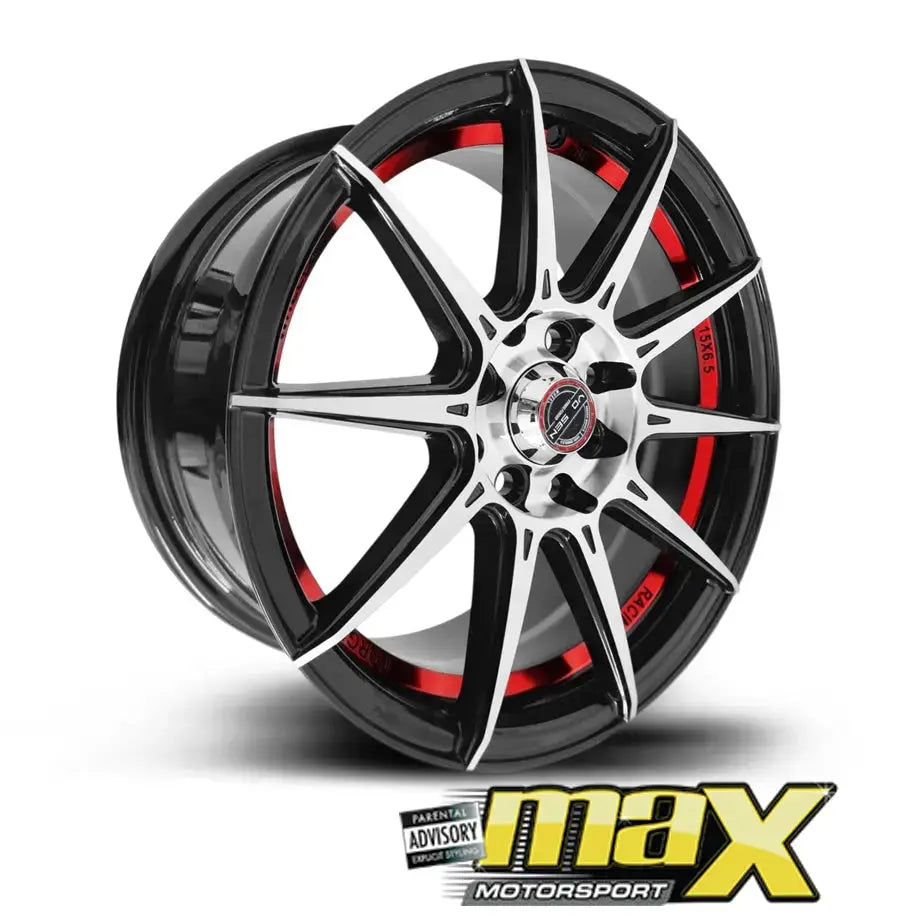 15 Inch Mag Wheel - MX415B Twist Wheel (4x100 PCD) Max Motorsport
