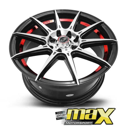 15 Inch Mag Wheel - MX415B Twist Wheel (4x100 PCD) Max Motorsport