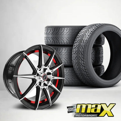 15 Inch Mag Wheel - MX50234-15 VSN Wheel & Tyre Combo (4x100/ 4x114.3 PCD) Max Motorsport