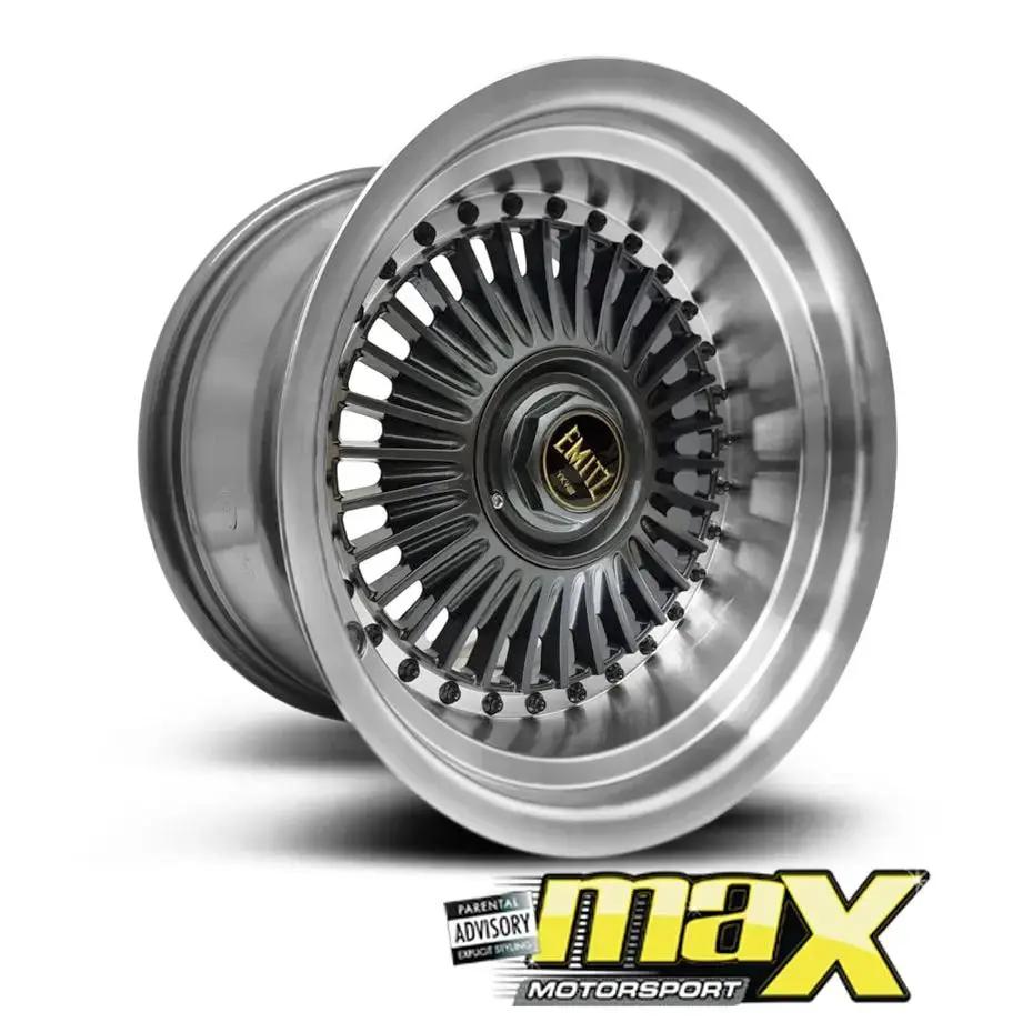 15 Inch Mag Wheel - MX5036-GMNW Emit Wheels Narrow & Wides - (4x100/ 5x100 PCD) Max Motorsport