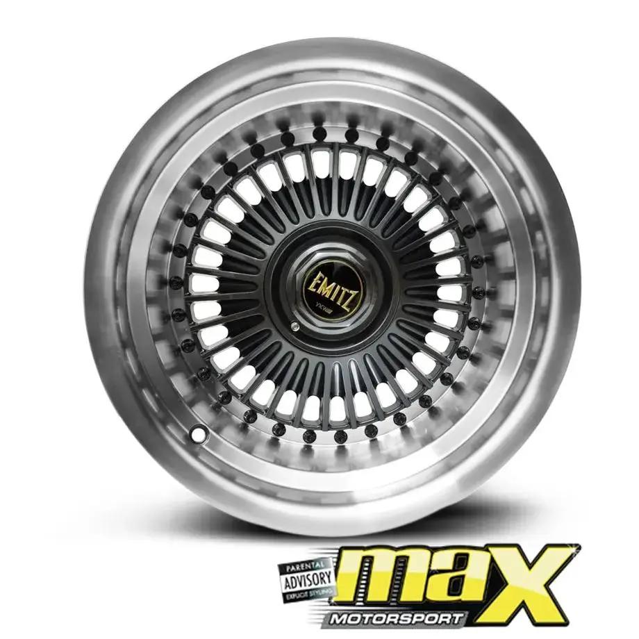 15 Inch Mag Wheel - MX5036-GMNW Emit Wheels Narrow & Wides - (4x100/ 5x100 PCD) Max Motorsport