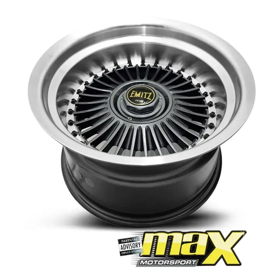 15 Inch Mag Wheel - MX5036-GMNW Emit Wheels Narrow & Wides - (4x100/ 5x100 PCD) Max Motorsport