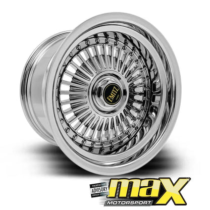 15 Inch Mag Wheel - MX5036CHR-NW Emit Wheels Narrow & Wides - (4x100/ 5x100 PCD) Max Motorsport