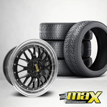15 Inch Mag Wheel - MX506-5114 LM Style Wheel & Tyre Combo - 5x114.3 PCD Max Motorsport