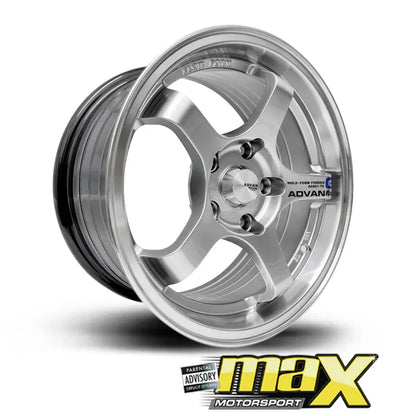 15 Inch Mag Wheel - MX512 Advan GT Racing Style Wheel - 5x114.3 PCD Max Motorsport