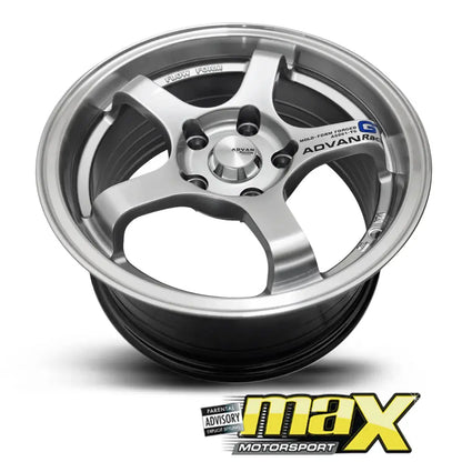 15 Inch Mag Wheel - MX512 Advan GT Racing Style Wheel - 5x114.3 PCD Max Motorsport