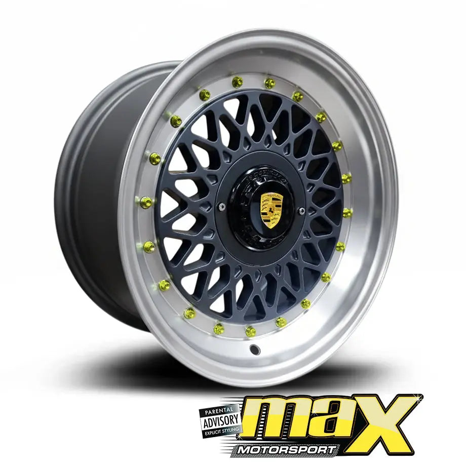 Mesh Style Rims 15 Inch Mag Wheel - MX5208-GM Porsche Mesh Style Wheel (4x100 / 5x100 ...