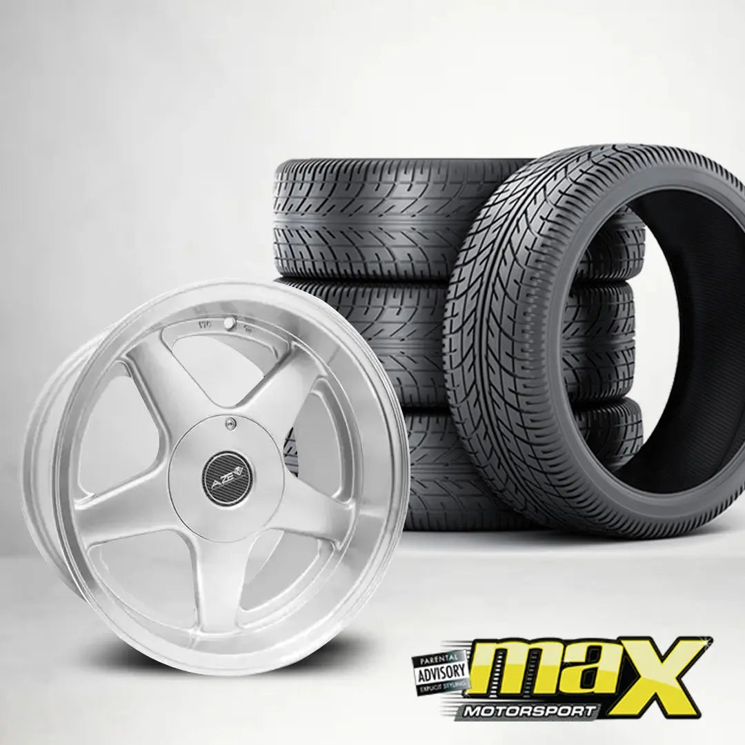 15 Inch Mag Wheel - MX5665 AZEV Wheel & Tyre Combo - 5x100 / 5x114.3 PCD Max Motorsport
