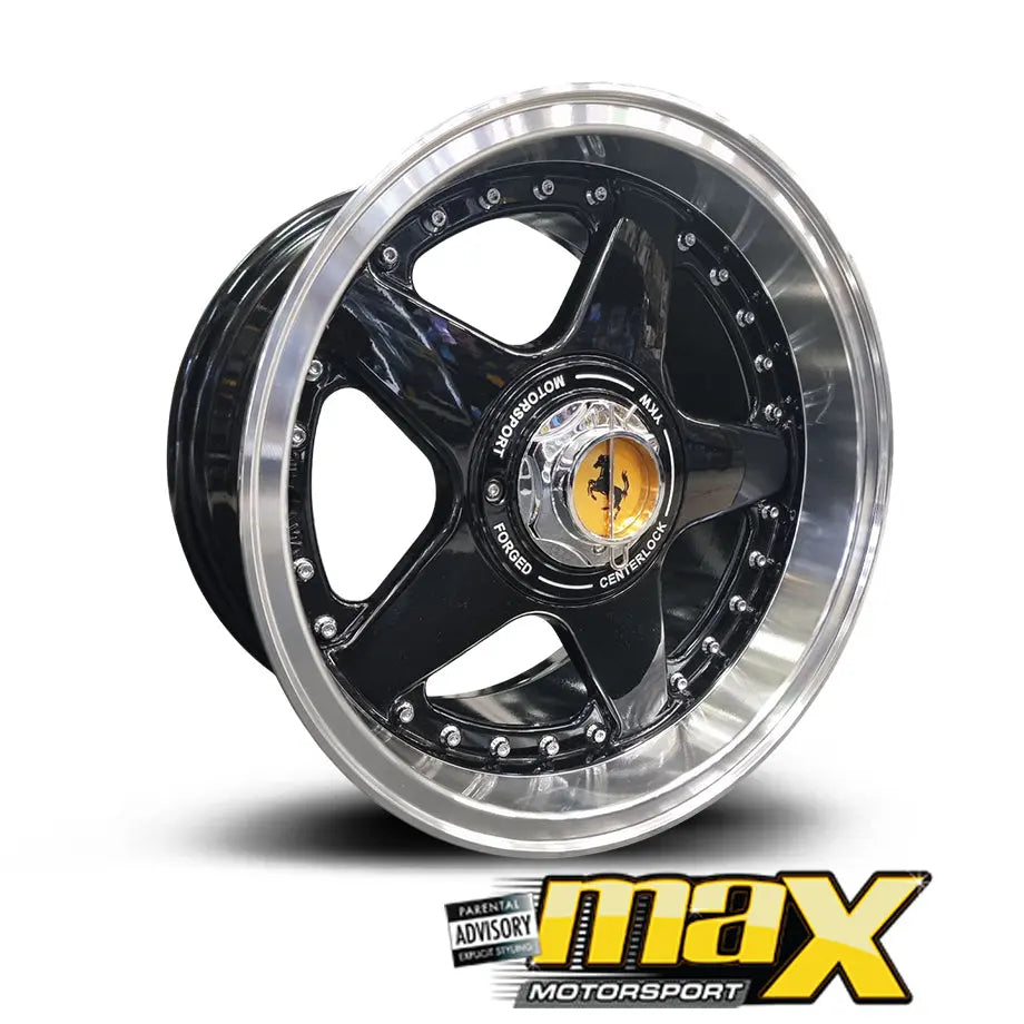 Mag Rims 15 Inch 15 Inch Mag Wheel - MX5666R-BLK Wheel (4x100 / 5x100 PCD) – Max Motorsport