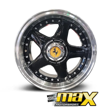 15 Inch Mag Wheel - MX5666R-BLK Wheel (4x100 / 5x100 PCD) – Max Motorsport