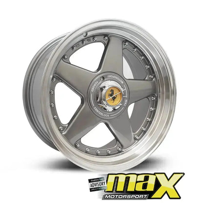 15 Inch Mag Wheel - MX5666R-GM Wheel (4x100 / 5x100 PCD) Max Motorsport