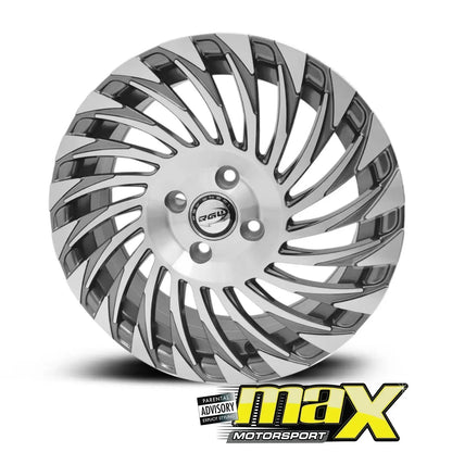15 Inch Mag Wheel - MX5674-C15 Alpin Style Wheel (4x100 / 5x100 PCD) Max Motorsport