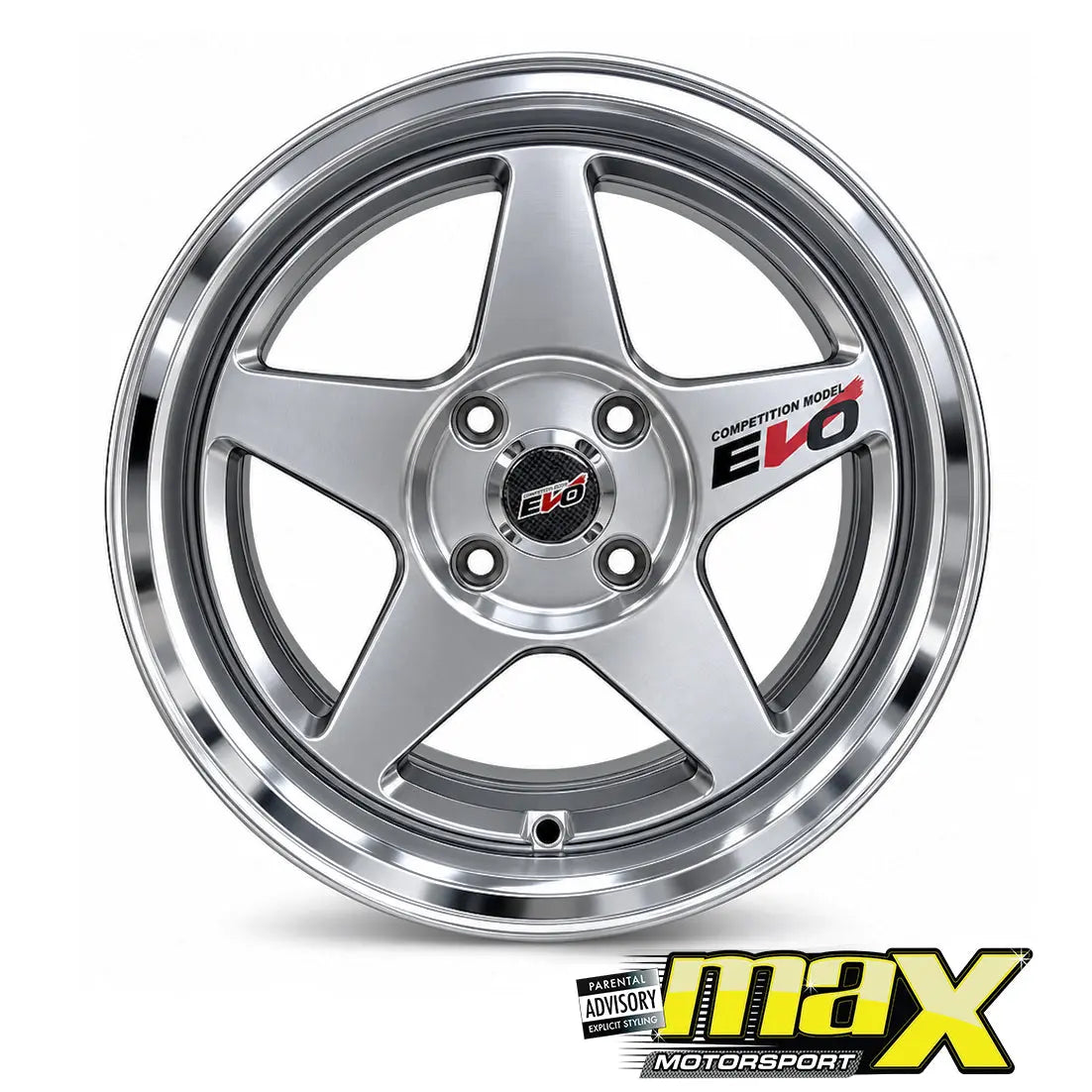 15 Inch Mag Wheel - MX6008 EVO Style - 4x100 PCD Max Motorsport