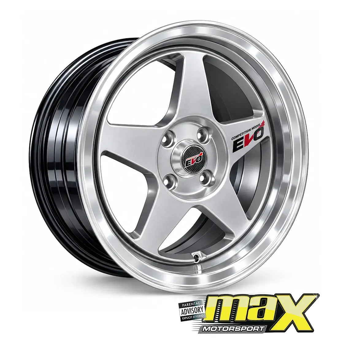 15 Inch Mag Wheel - MX6008 EVO Style - 4x100 PCD Max Motorsport