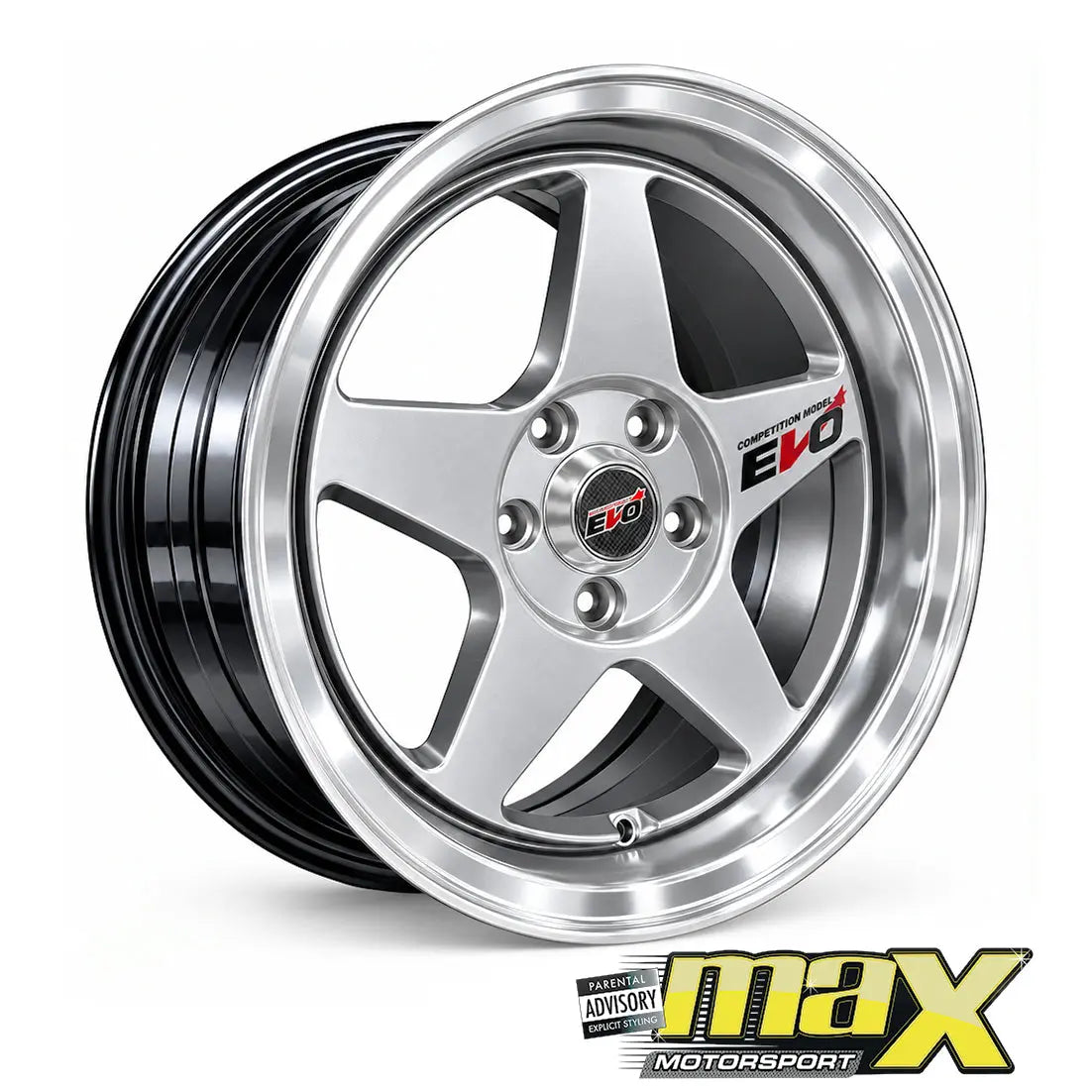 15 Inch Mag Wheel - MX6008 EVO Style Wheel - 5x100 PCD Max Motorsport
