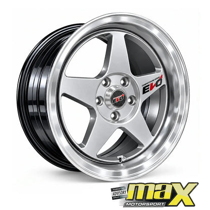 15 Inch Mag Wheel - MX6008 EVO Style Wheel - 5x100 PCD Max Motorsport