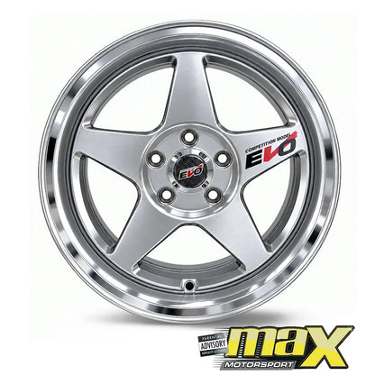 15 Inch Mag Wheel - MX6008 EVO Style Wheel - 5x100 PCD Max Motorsport