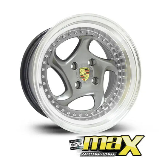 15 Inch Mag Wheel - MX7493-SL Posch Cup Style Wheel - (4x100 PCD) Max Motorsport