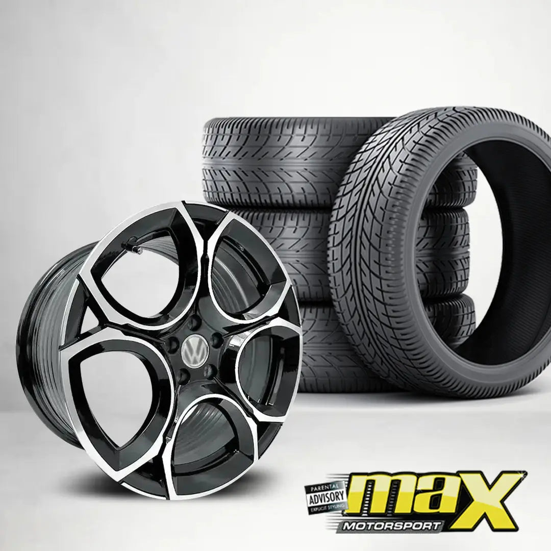 15 Inch Mag Wheel - MX8558 Golf 8.5 GTI Style Wheel & Tyre Combo - 5x100 PCD Max Motorsport