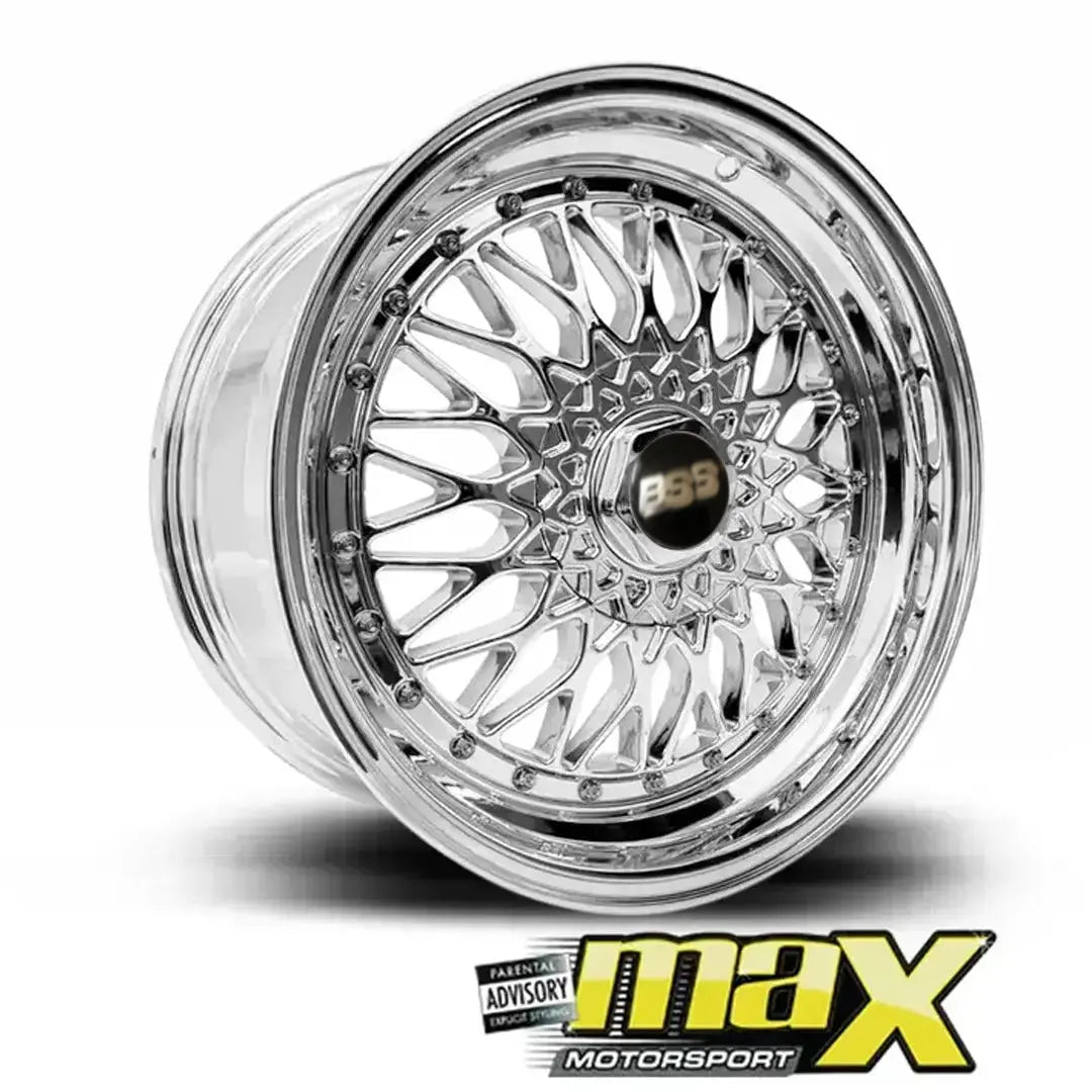 15 Inch Mag Wheel - MXBS-15SL Chrome BSS Wheel - 4x100 / 5x100 PCD Max Motorsport