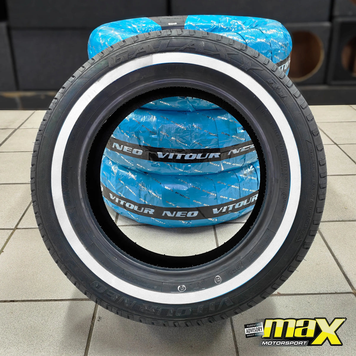 15 Inch - Vitour Galaxy R1 88H White Wall Tyre - (185/65/15) Vitour Tyres