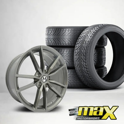 17 Inch - MX1921 Pretoria Golf 7R Style Wheel & Tyre Combo - 5x100 PCD Max Motorsport
