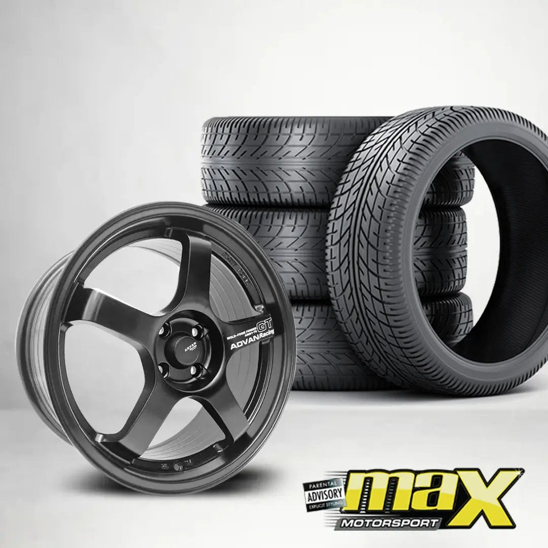 17 Inch MX512-17MB Advan GT Racing Style Wheel & Tyre Combo - 4x100 PCD Max Motorsport