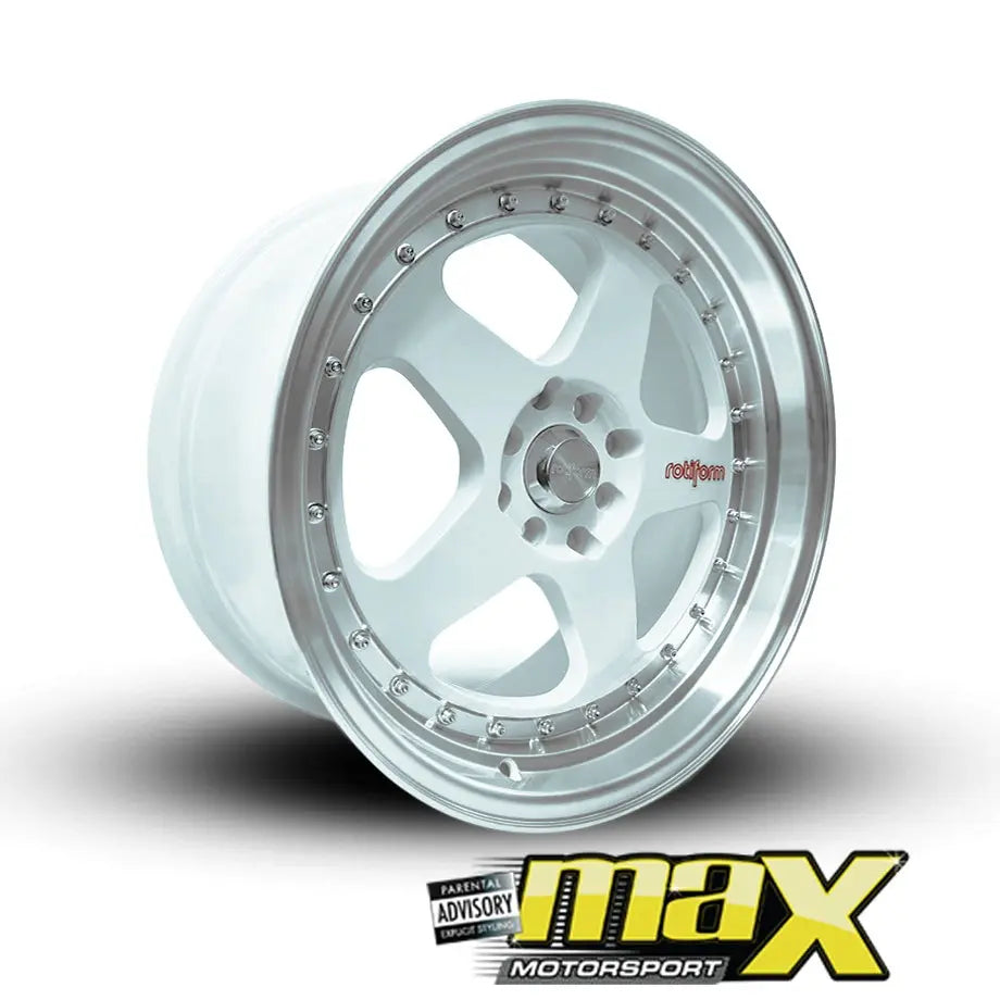 17 Inch Mag Wheel - MX1026-WT Rotform ROC Style Wheel (4x100 / 4x114.3 PCD) Max Motorsport