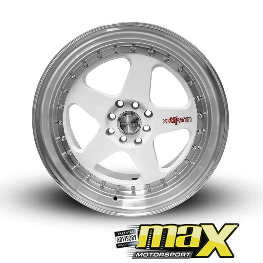 17 Inch Mag Wheel - MX1026-WT Rotform ROC Style Wheel (4x100 / 4x114.3 PCD) Max Motorsport