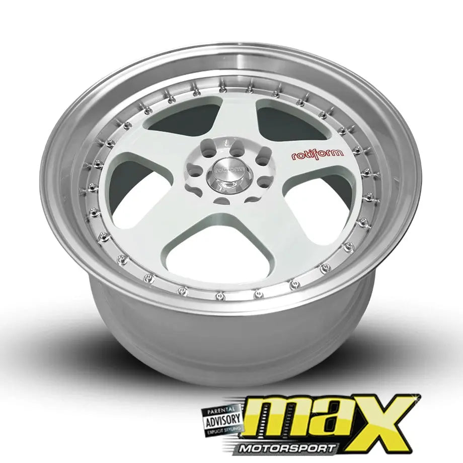 17 Inch Mag Wheel - MX1026-WT Rotform ROC Style Wheel (4x100 / 4x114.3 PCD) Max Motorsport