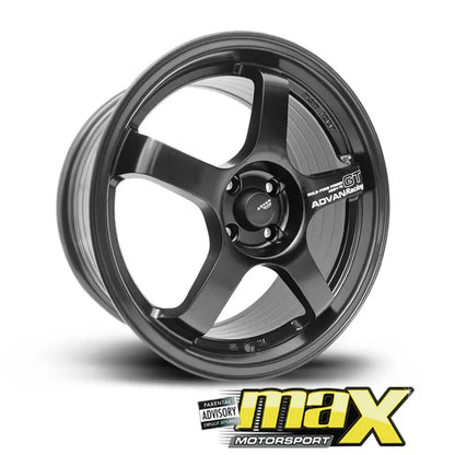 17 Inch Mag Wheel - MX512-17MB Advan GT Racing Style Wheel - 4x100 PCD Max Motorsport