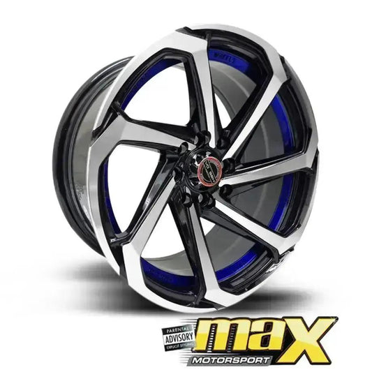 17 Inch Mag Wheel - MX8828-17BL Concave Wheels (4x100/ 4x114.3 PCD) Max Motorsport