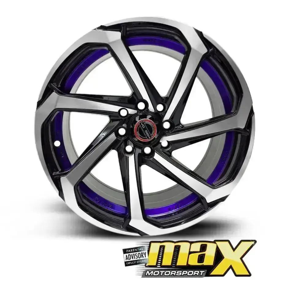 17 Inch Mag Wheel - MX8828-17BL Concave Wheels (4x100/ 4x114.3 PCD) Max Motorsport