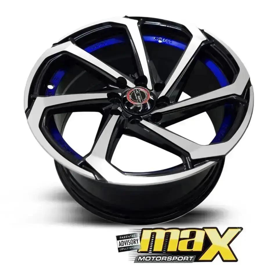 17 Inch Mag Wheel - MX8828-17BL Concave Wheels (4x100/ 4x114.3 PCD) Max Motorsport