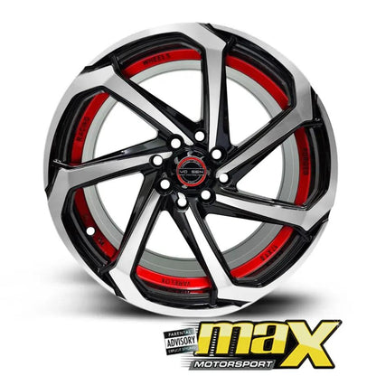 17 Inch Mag Wheel - MX8828-17RD Concave Wheels (4x100/ 4x114.3 PCD) Max Motorsport