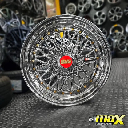 17 Inch Mag Wheel - MXBS01-17 Chrome BSS Wheel - 4x100 / 5x100 PCD Max Motorsport