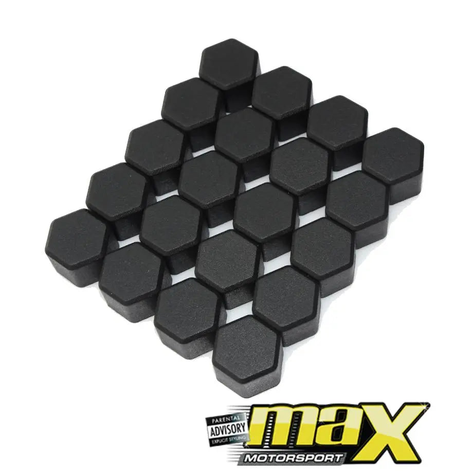 19mm-Silicone Protective Wheel Nut Covers (Black) maxmotorsports