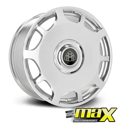 19 Inch Mag Wheel - MX3212NW Chrome Maybach Style Wheel - 5x112 PCD (Narrow & Wide) Max Motorsport