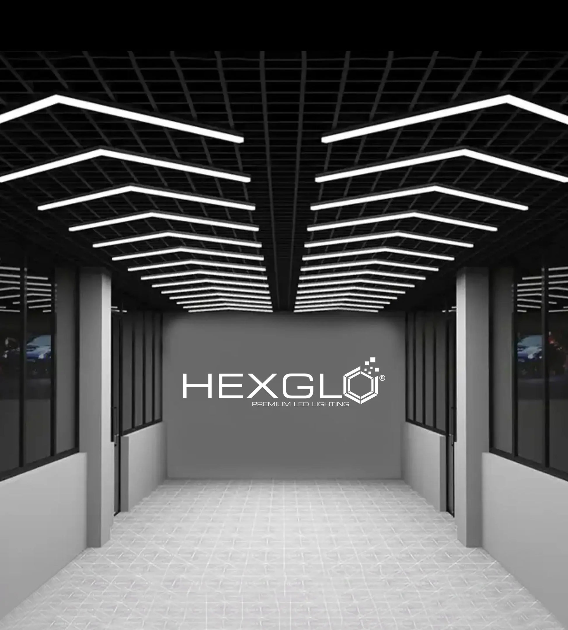 2 Piece Arrow Style LED Hex Light Kit Hexglo - Hexagon LED Lighting