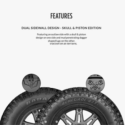 20 Inch Radar Renegade R/T+ Rugged Terrain 121/118QE Bakkie Tyre (265/50/20) Radar Tyres